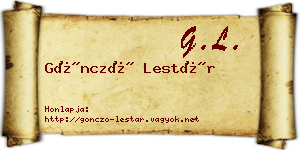 Göncző Lestár névjegykártya
